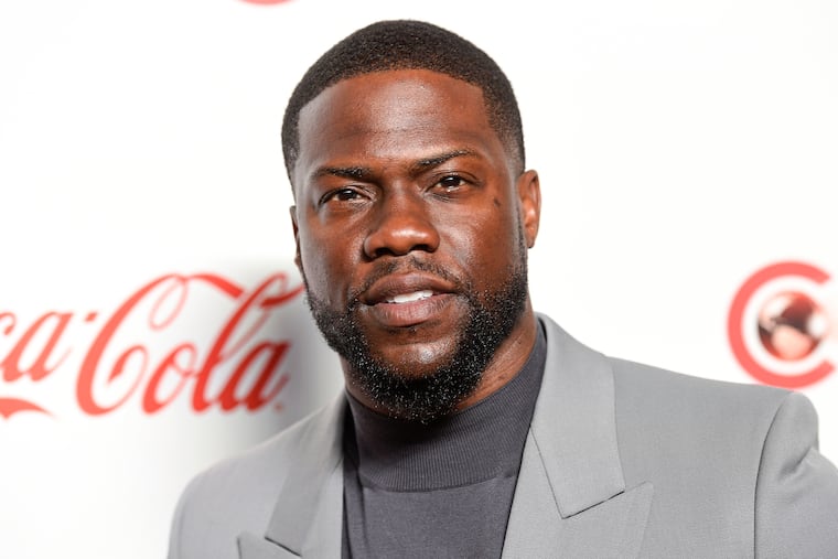 FILE - In this April 4, 2019 file photo, Kevin Hart poses for photos at the Big Screen Achievement Awards at Caesars Palace in Las Vegas. Hart has been injured in a car crash in the hills above Malibu on Sunday, Sept. 1.