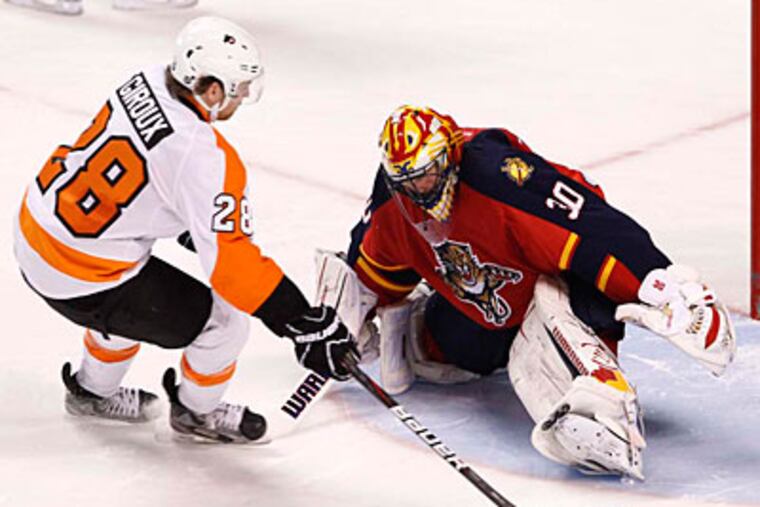The Flyers picked up their first shootout victory of the season Tuesday against the Panthers. (Wilfredo Lee/AP)