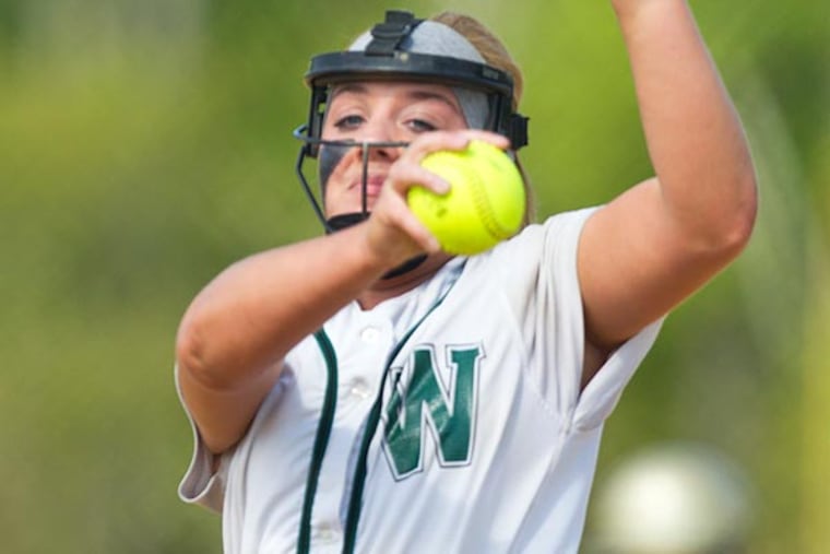 Winslow's strike out queen Callia Abbott on the mound against Seneca
Wednesday afternoon May 15th. (Ed Hille/ Staff Photographer)