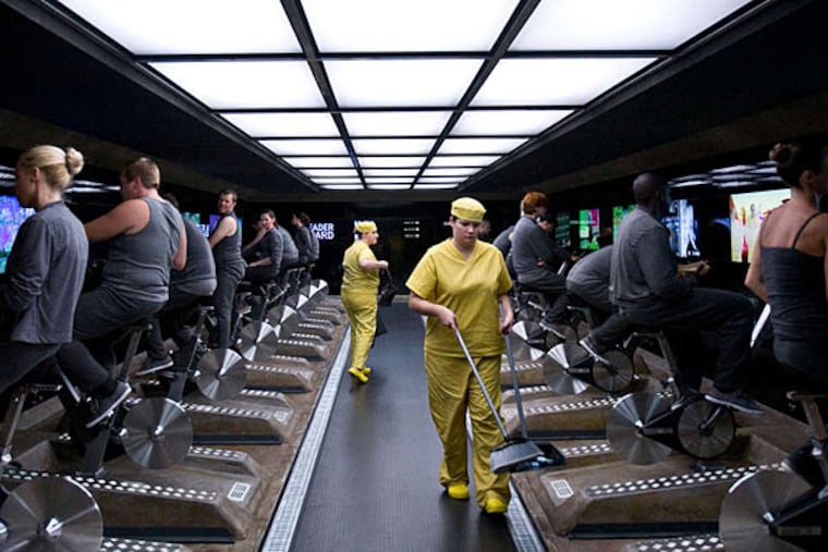 A scene from the episode "Fifteen Million Merits." One big "Black Mirror" fan - actor Jon Hamm - compares "Black Mirror" to Rod Serling's classic "The Twilight Zone."