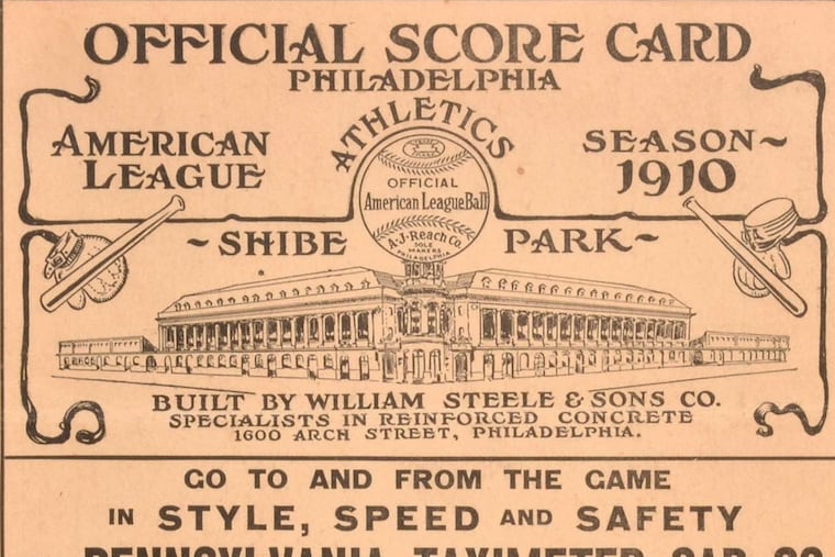 The cover of the program from the first game of the 1910 World Series between the Philadelphia A's and Chicago Cubs makes no mention of the World Series,