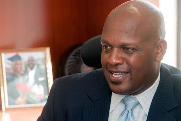 Ronald Moten was drafted by the Eagles in 1987, but injury ended his pro career. Today, he’s the chief of detectives at the Camden County Prosecutor’s Office. (AVI STEINHARDT/ For The Inquirer)