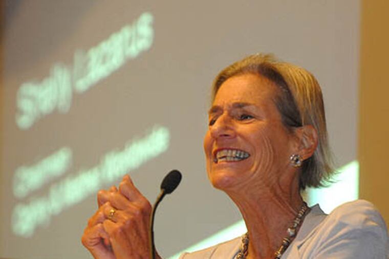 Woman don't need special advantages to succeed, Shelly Lazarus told Wharton students. "All we need is an even playing field, and we will be successful," said Lazarus, chair of Ogilvy & Mather Worldwide, an advertising firm. (Tom Gralish / Staff Photographer)