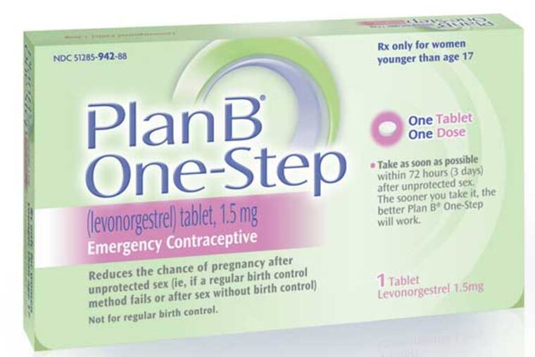 This undated image made available by Teva Women's Health shows the packaging for their Plan B One-Step (levonorgestrel) tablet, one of the brands known as the "morning-after pill." In a scathing rebuke of the Obama administration, a federal judge ruled Friday that age restrictions on over-the-counter sales of the morning-after pill are "arbitrary, capricious and unreasonable" and must end within 30 days. The ruling by U.S. District Judge Edward Korman of New York means consumers of any age could buy emergency contraception without a prescription _ instead of women first having to prove they're 17 or older, as they do today. And it could allow Plan B One-Step to move out from behind pharmacy counters to the store counters. (AP Photo/Teva Women's Health)