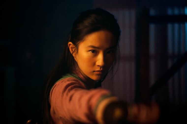 Yifei Liu in the title role of Disney's live-action blockbuster "Mulan," debuting on Disney+ Sept. 4. (Disney Enterprises, Inc. via AP)