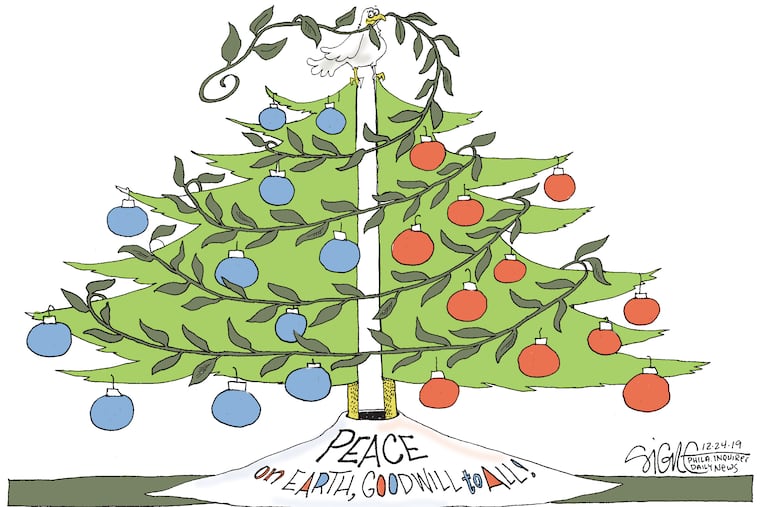 Goodwill to all: red AND blue
Peace on Earth