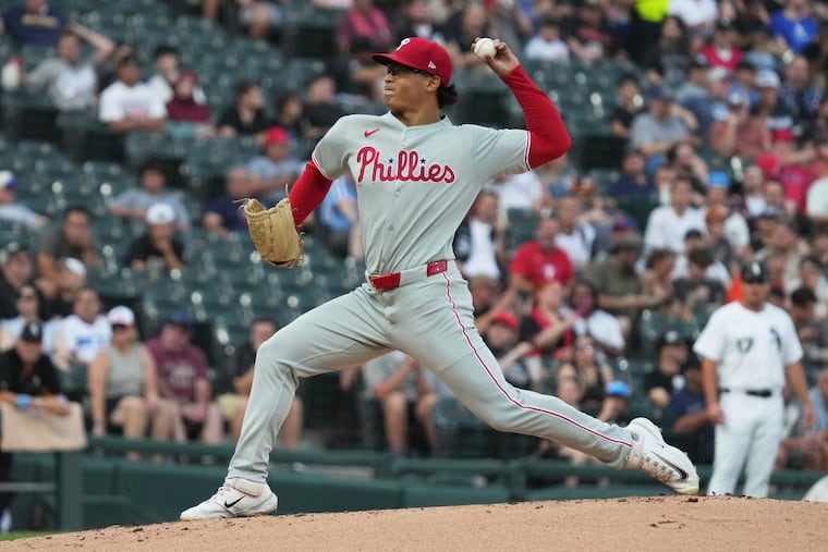 Jesús Luzardo pitched seven scoreless innings in his start for the Phillies on Tuesday night.