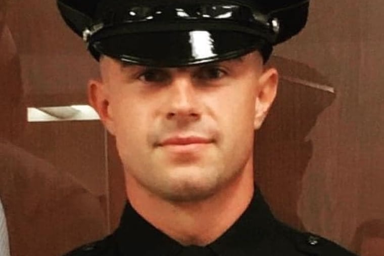 Deptford Township Police Officer Robert Shisler died Sunday, two months after he was shot in the line of duty while pursuing an armed suspect.