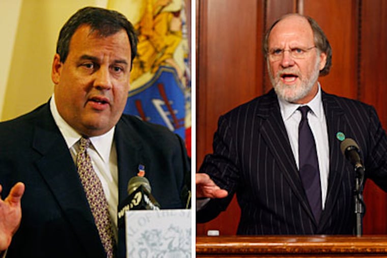 After a startlingly negative gubernatorial campaign, it's time for a watchdog group to oversee New Jersey's campaigns. (AP file photos)