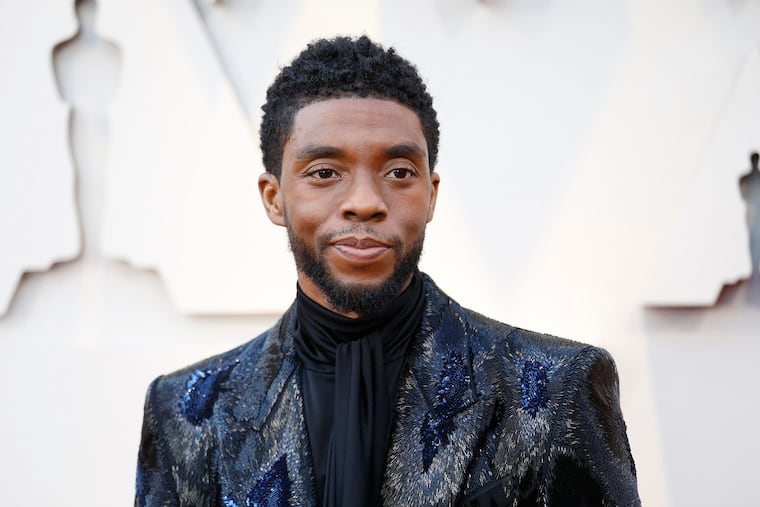 Actor Chadwick Boseman at the 2019 Academy Awards ceremony in Los Angeles.