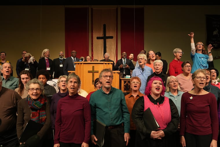 Faith leaders and members of the World House Choir sing at St. John Missionary Baptist Church in Springfield, Ohio, on Monday, Feb. 2, 2026, during an event in support of Haitian migrants fearing the end of their Temporary Protected Status in the U.S. Under a new rule, if those migrants apply for asylum, deportation proceedings could begin immediately.