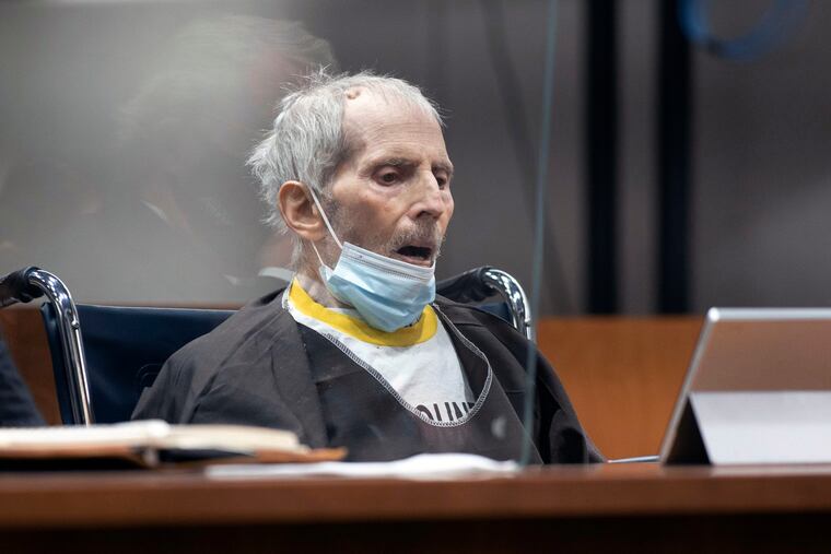 Robert Durst, 78, sat in the courtroom as he was sentenced to life in prison without chance of parole Oct. 14 at the Airport Courthouse in Los Angeles.