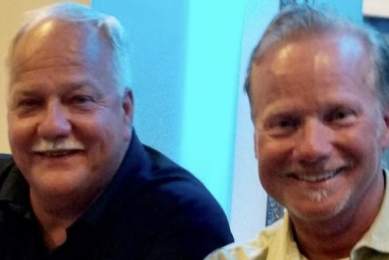 Artists W. Paul Galiczynski (left) and Stephen Galiczynski are brothers who grew up in Olde Kensington. They both entered a design contest for the Metropolitan Museum's 150th anniversary this year.