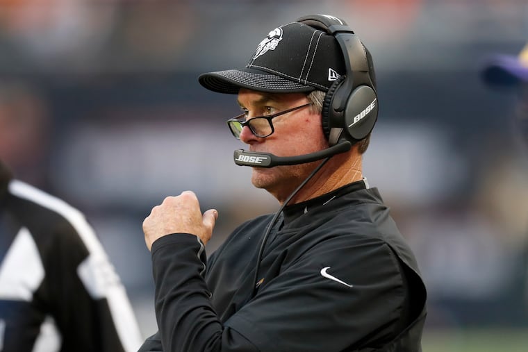 Minnesota Vikings head coach Mike Zimmer watches from the sideline in a loss to the Bears.