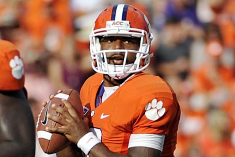 Clemson quarterback Tajh Boyd will lead his team against Florida State on Saturday night. (Rainier Ehrhardt/AP)