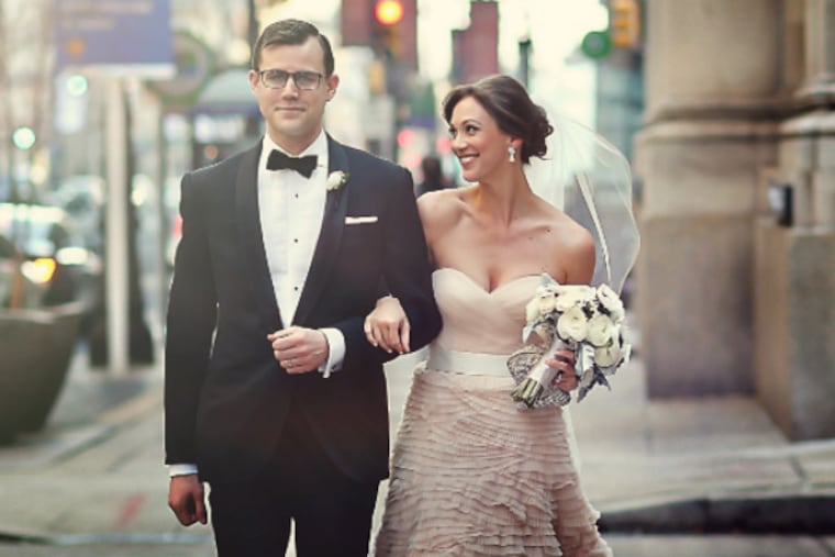 Newlyweds Alexis Pew and Kevin Kaminski.