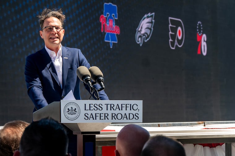 Gov. Josh Shapiro was joined by the city’s professional sports team leaders to announce a nearly $30 million plan that includes a new I-76 westbound entrance ramp, upgraded traffic operations, improved signage, and new traffic signals to reduce congestion in South Philadelphia.