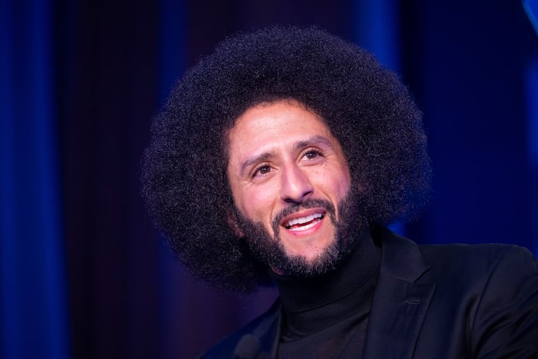 Colin Kaepernick speaks at the American Civil Liberties Union's 2026 Biennial Leadership Conference on July 24 in Washington.