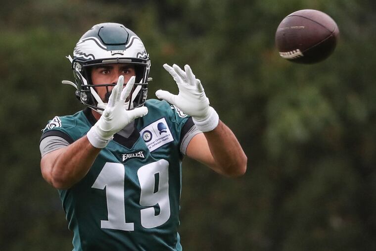 When Alshon Jeffery was sidelined with a calf injury for the better part of three games, J.J. Arcega-Whiteside was the primary "X" receiver in his spot.