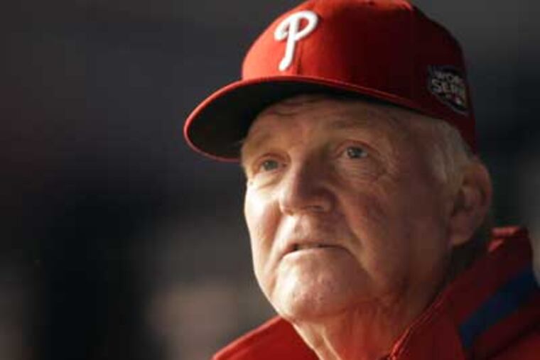 Over the last two seasons, no major-league manager has worked more games than Charlie Manuel. He’ll be skipping the GM meetings. ( Yong Kim / Staff Photographer )