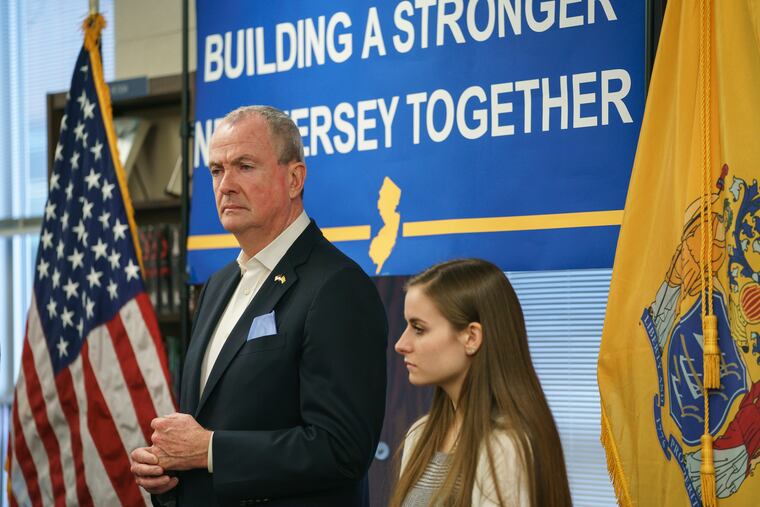 New Jersey Gov. Phil Murphy shown here during a press conference at Maple Shade High School, in Maple Shade, NJ, Tuesday, February 11, 2020. Murphy said there are no new cases of the coronavirus in New Jersey Monday.