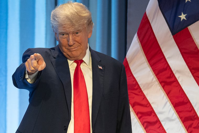 Former president Donald Trump speaks on June 30 during Moms for Liberty Annual Summit in Philadelphia.