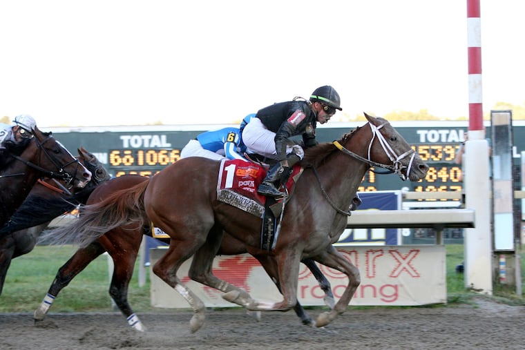 Math Wizard #1 with Irad Ortiz Jr. riding won the $1,000,000 Pennsylvania Derby Stakes at Parx Racing in Bensalem, Pa. on Sept. 21, 2019.