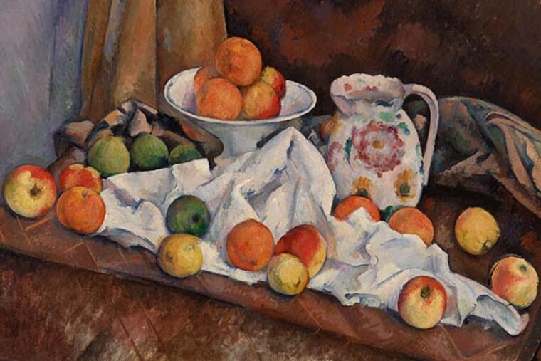 Still Life (Nature Morte) (1892-1894) by Cezanne, at the Barnes Foundation. The exhibition, which features only 21 works of modest size, runs until Sept. 22. (Barnes Foundation)