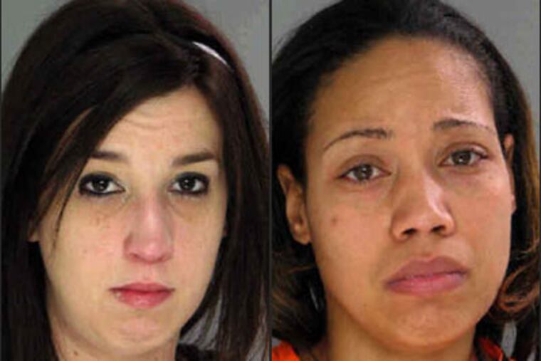 Kelly Barksdale, left, and Tyneesha Richardson, right, were among three tellers of First Keystone Bank charged with allegedly pocketing about $100,000 in bank funds. Jean Marie Moronese was also charged (not shown).