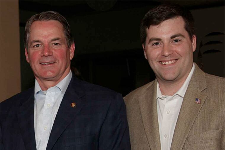 Coauthors Tom Manion (left), father of Travis Manion and retired Marine colonel, and syndicated columnist Tom Sileo.