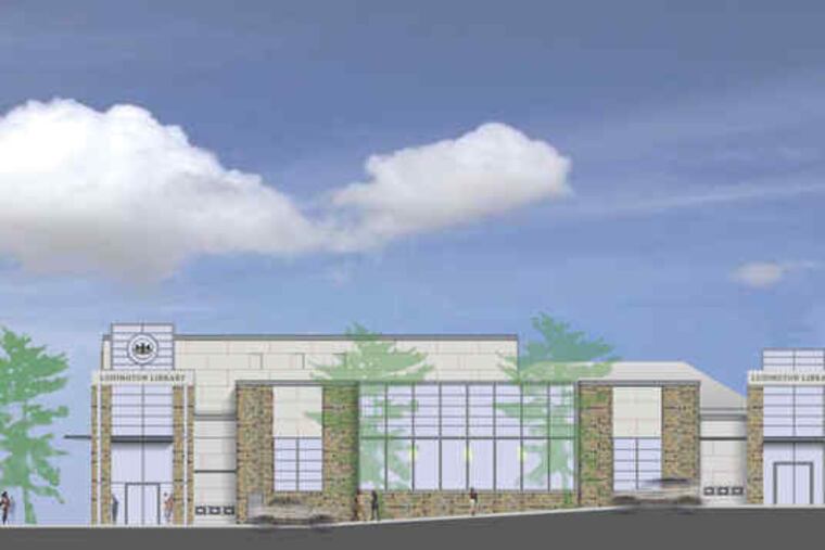 Ludington Library, when it reopens in spring of 2011, is to look like this from Bryn Mawr Avenue, according to design plans.