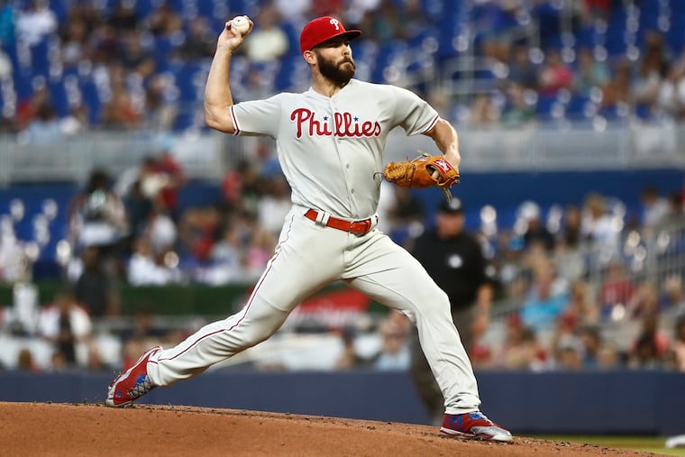 Jake Arrieta delivered seven innings for the Phillies on Friday in Miami.