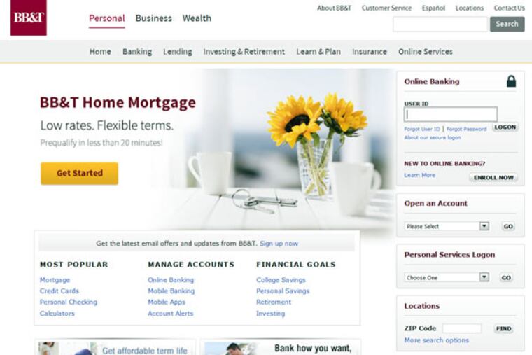 BB&T plans to cut $65 million from National Penn's annual expenses. (Screen grab)