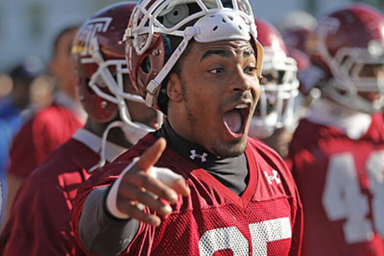 "He's a very instinctive player," Owls coach Steve Addazio said of Nate Smith. (Michael Bryant/Staff Photographer)