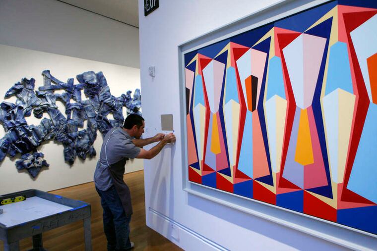 A J. Paul Getty Museum curator mounts a Karl Benjamin oil-on-canvas, "Stage II" (1958) for the regionwide show "Pacific Standard Time." Different themes will be explored: Chicano artists, trailblazing feminists, the light-and-space movement.