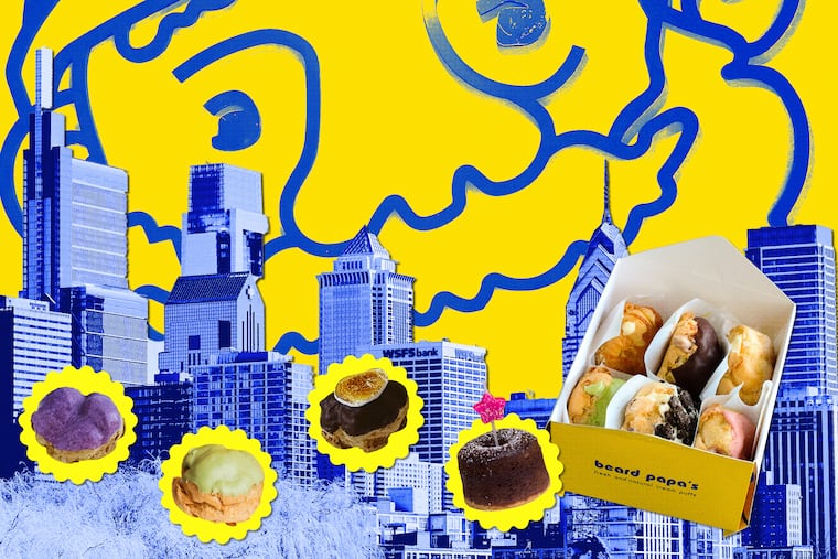 Photo illustration of Beard Papa's in Philly