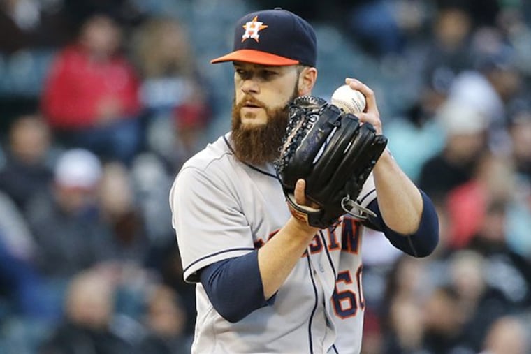 Left-hander Dallas Keuchel is still available in free agency, and would be a major upgrade to the Phillies' pitching staff.