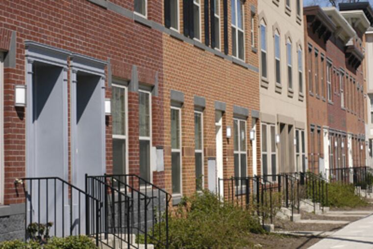 Philadelphia rowhouses. The average assessment of a single-family home in the city will increase by 3.1% in 2020.