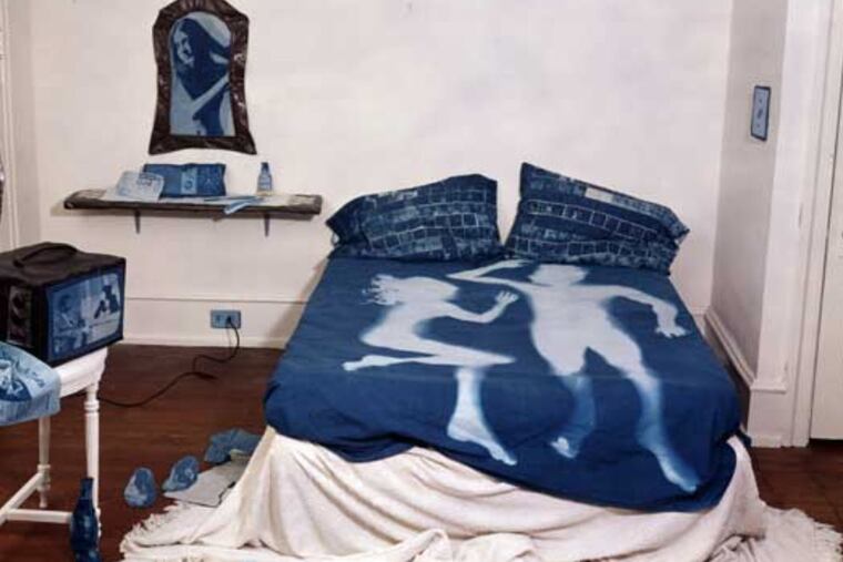 Detail from Catherine Jansen's "The Blue Room" (1970-73)