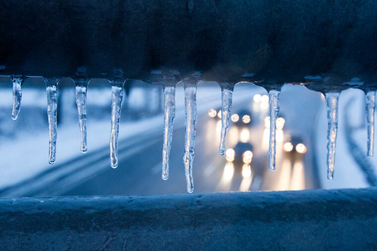 Icicles on a Delaware County overpass in the winter of 2019. It's getting to be that time of year.