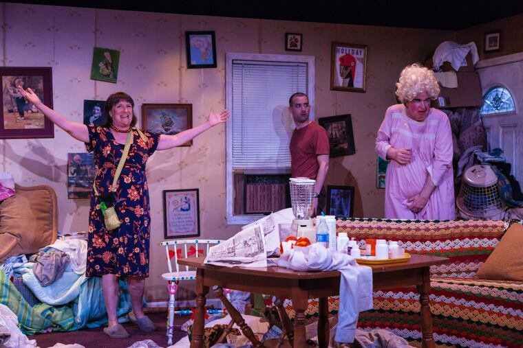 (Left to right): Marcia Saunders, Kevin Meehan, and John Morrison in the Simpatico Theatre Company production of “Hir.”