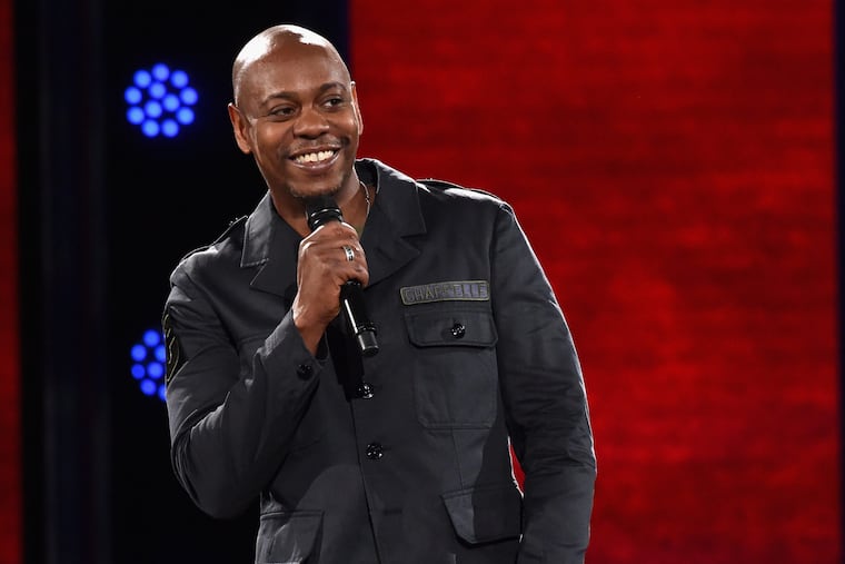 Dave Chappelle performs onstage at the Hollywood Palladium on March 25, 2016 in Los Angeles, California. Chappelle will host a Roots Jam Session at the Roots Picnic at the Festival Pier at Penn's Landing on Saturday.