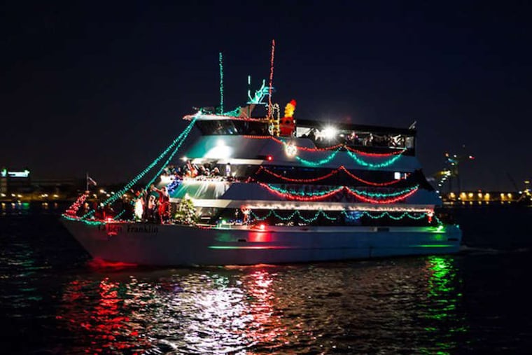 Saturday's annual Seaport Parade of Lights on the Delaware is also a competition for best-decorated boat.