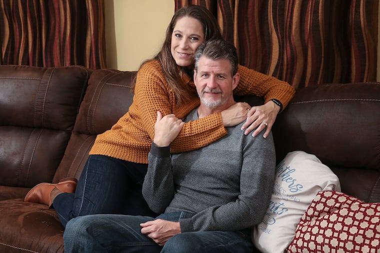 Rachelle and Preston Elliot (of WMMR) in their home. They sleep in separate bedrooms for a better night's rest.