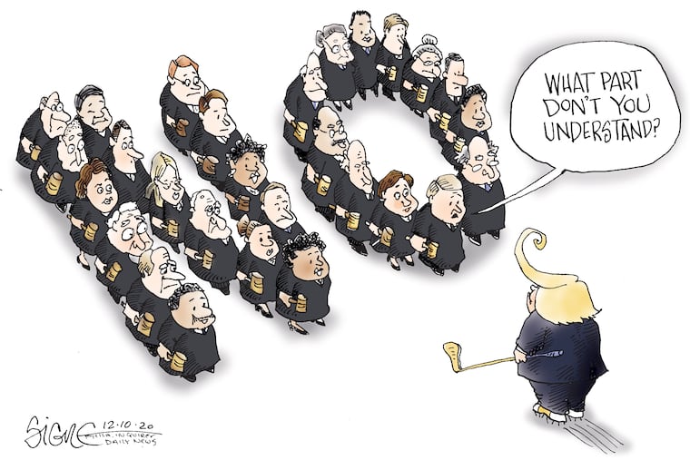 Laying down the law to Donald Trump.