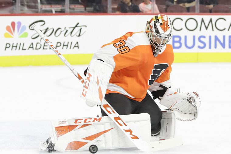 Flyers goaltender Michal Neuvirth is expected to play for theAHL's Phantoms on a conditioning stint Wednesday in Hartford, according to general manger Ron Hextall.