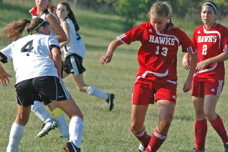 The Haddon Township girls' soccer team beat Woodbury, 3-1, on Monday.