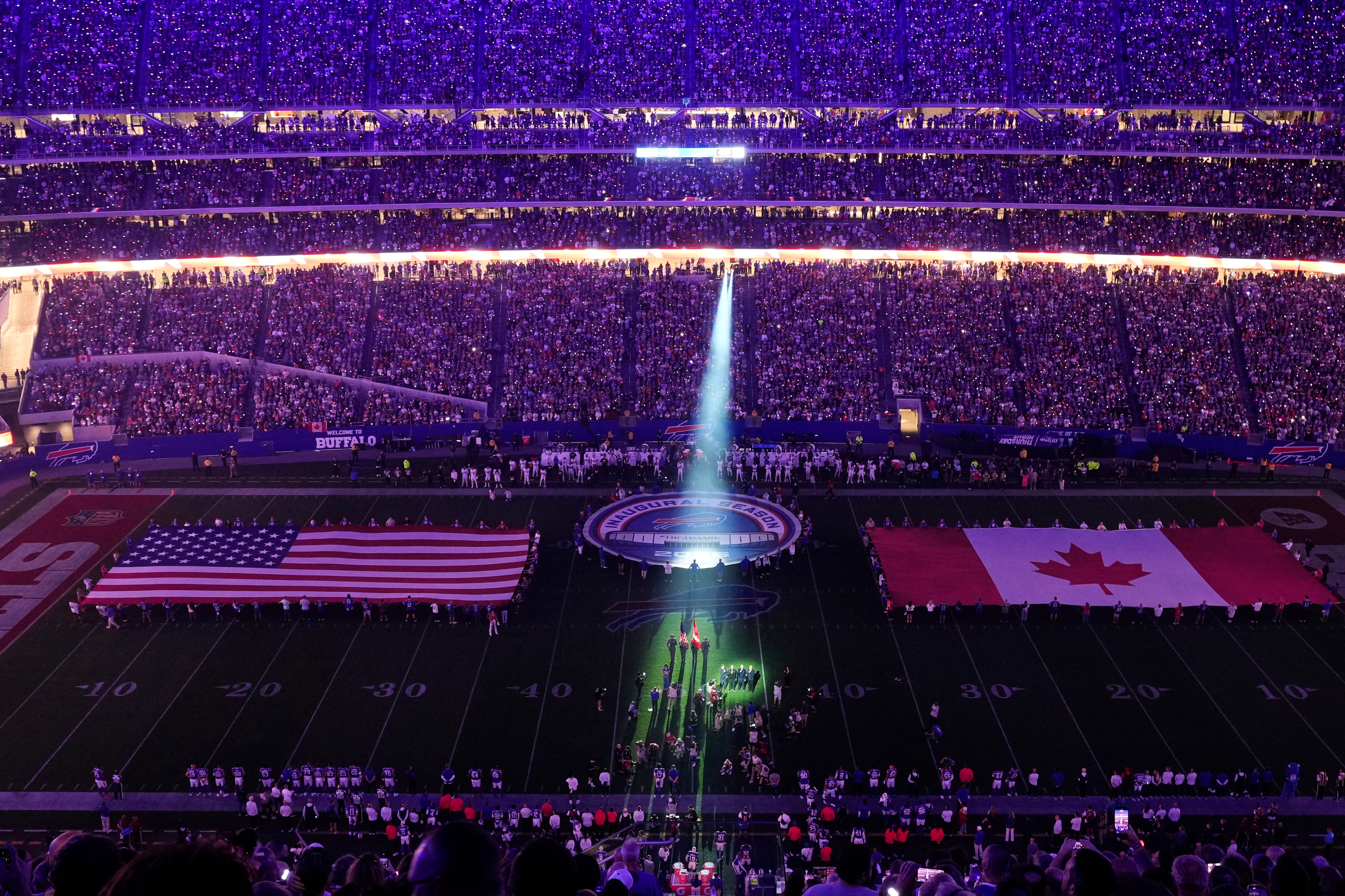Fireworks, 2 anthems and a full house: Bills beat Lions in 1st regular-season game at new stadium