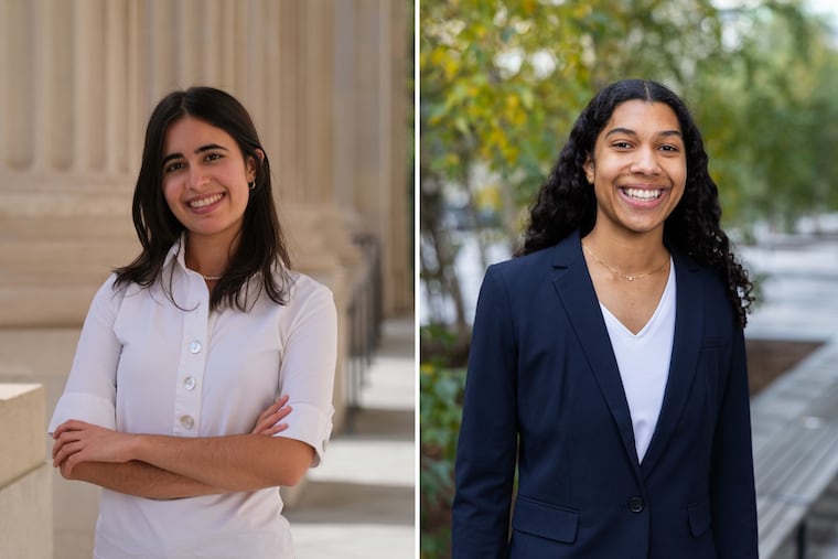 Philadelphia-area Rhodes Scholars Aruna Balasubramanian (left) and Alice Hall (right).
