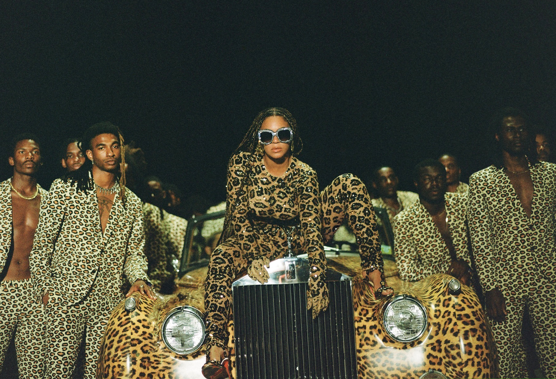 Beyoncé Knowles, center, in a scene from her visual album "Black is King."
